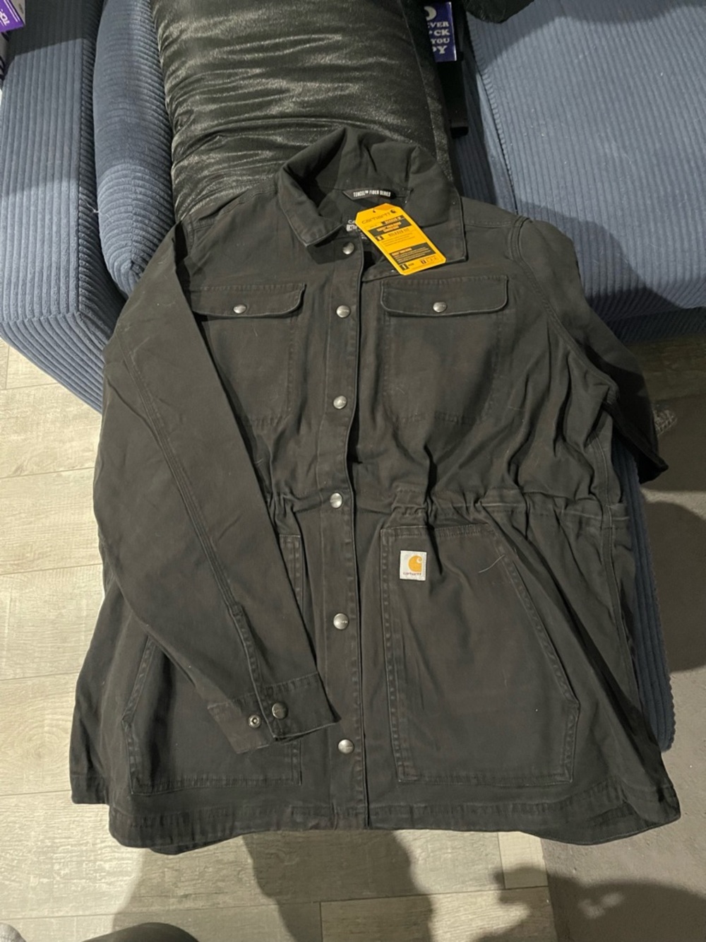 Carhartt Black Utility Canvas Jacket with Front Pockets